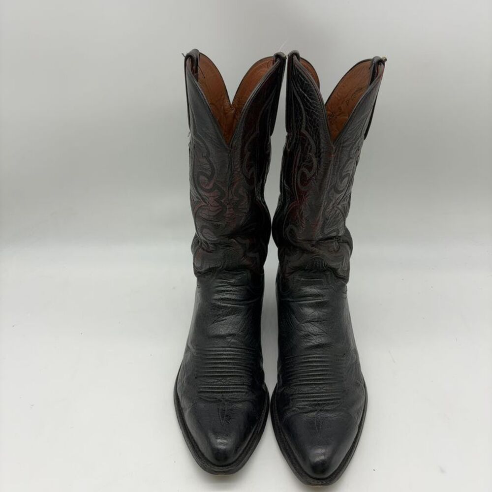 Lucchese Smooth Ostrich Cowboy Boots